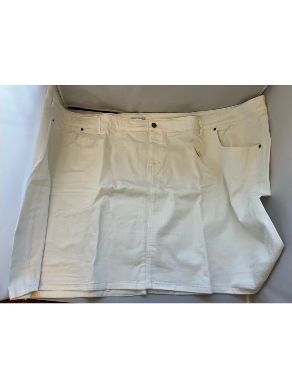 Amazon Essentials White Denim Skirt